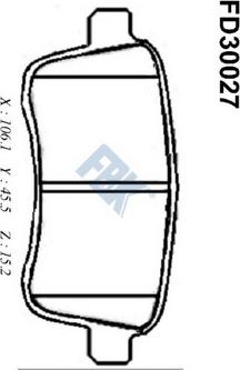 FBK FD30027 - Гальмівні колодки, дискові гальма autocars.com.ua