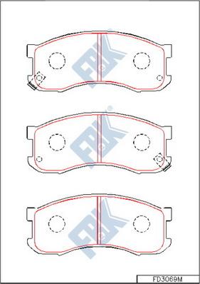 FBK FD3069M - Гальмівні колодки, дискові гальма autocars.com.ua