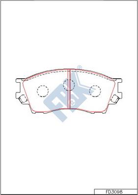 FBK FD3098 - Гальмівні колодки, дискові гальма autocars.com.ua