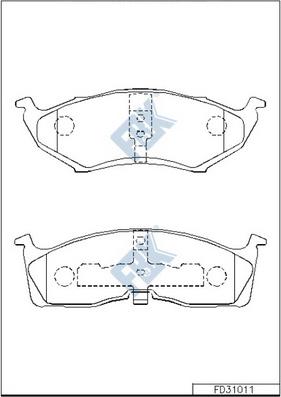 FBK FD31011 - Гальмівні колодки, дискові гальма autocars.com.ua