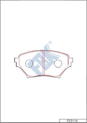 FBK FD3116 - Тормозные колодки, дисковые, комплект avtokuzovplus.com.ua