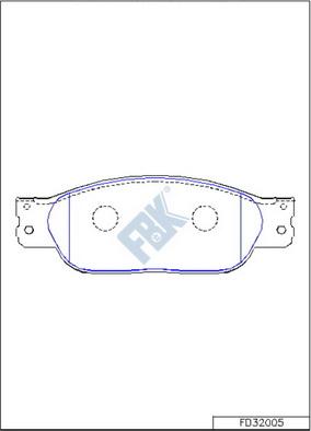 FBK FD32005 - Гальмівні колодки, дискові гальма autocars.com.ua