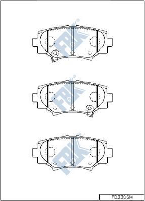 FBK FD3306M - Тормозные колодки, дисковые, комплект avtokuzovplus.com.ua