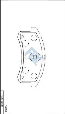 FBK FD34000M - Тормозные колодки, дисковые, комплект avtokuzovplus.com.ua