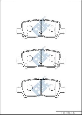 FBK FD35000M - Гальмівні колодки, дискові гальма autocars.com.ua