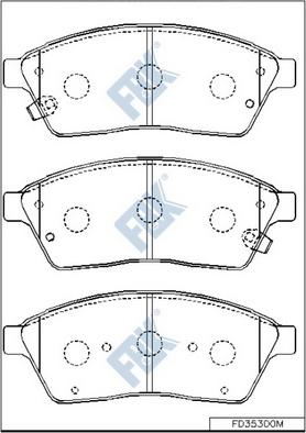 FBK FD35300M - Гальмівні колодки, дискові гальма autocars.com.ua