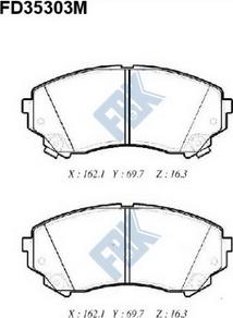 FBK FD35303M - Тормозные колодки, дисковые, комплект avtokuzovplus.com.ua