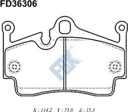 FBK FD36306 - Тормозные колодки, дисковые, комплект avtokuzovplus.com.ua