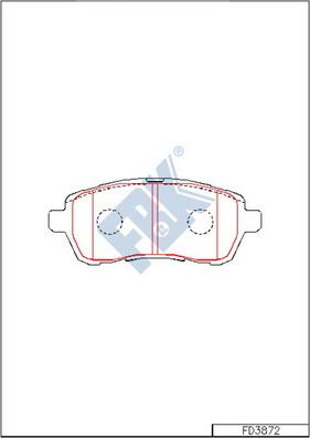 FBK FD3872 - Тормозные колодки, дисковые, комплект avtokuzovplus.com.ua