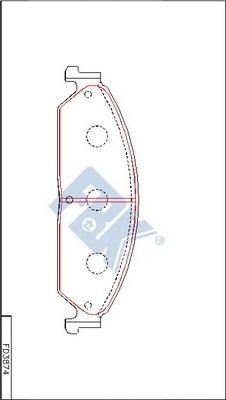 FBK FD3874 - Тормозные колодки, дисковые, комплект avtokuzovplus.com.ua