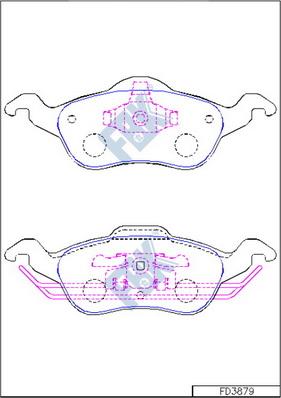 FBK FD3879 - Гальмівні колодки, дискові гальма autocars.com.ua