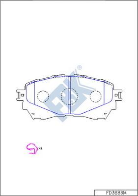 FBK FD3886M - Тормозные колодки, дисковые, комплект avtokuzovplus.com.ua