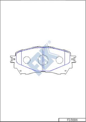 FBK FD3886 - Тормозные колодки, дисковые, комплект avtokuzovplus.com.ua