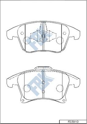 FBK FD3910 - Гальмівні колодки, дискові гальма autocars.com.ua