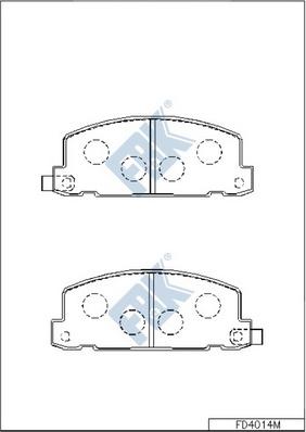 FBK FD4014M - Гальмівні колодки, дискові гальма autocars.com.ua