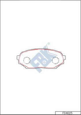 FBK FD4025 - Тормозные колодки, дисковые, комплект avtokuzovplus.com.ua