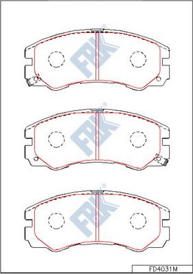 FBK FD4031M - Гальмівні колодки, дискові гальма autocars.com.ua