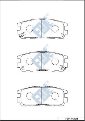 FBK FD4806M - Тормозные колодки, дисковые, комплект avtokuzovplus.com.ua