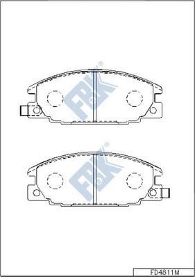 FBK FD4811M - Гальмівні колодки, дискові гальма autocars.com.ua