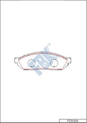 FBK FD5009 - Тормозные колодки, дисковые, комплект avtokuzovplus.com.ua