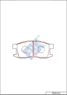 FBK FD5010 - Тормозные колодки, дисковые, комплект avtokuzovplus.com.ua