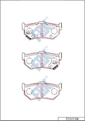 FBK FD5016M - Тормозные колодки, дисковые, комплект avtokuzovplus.com.ua