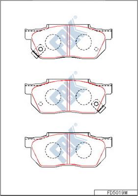 FBK FD5019M - Тормозные колодки, дисковые, комплект avtokuzovplus.com.ua