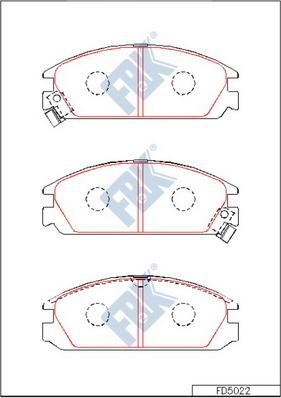 FBK FD5022M - Тормозные колодки, дисковые, комплект avtokuzovplus.com.ua