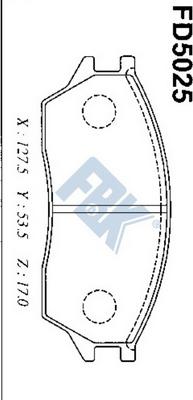 FBK FD5025 - Гальмівні колодки, дискові гальма autocars.com.ua