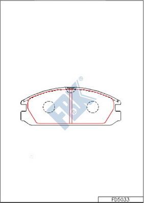 FBK FD5033 - Тормозные колодки, дисковые, комплект avtokuzovplus.com.ua