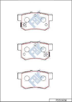 FBK FD5046M - Гальмівні колодки, дискові гальма autocars.com.ua