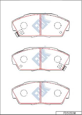 FBK FD5050M - Тормозные колодки, дисковые, комплект avtokuzovplus.com.ua