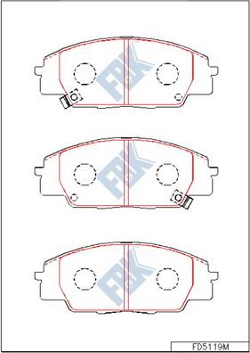 FBK FD5119M - Гальмівні колодки, дискові гальма autocars.com.ua