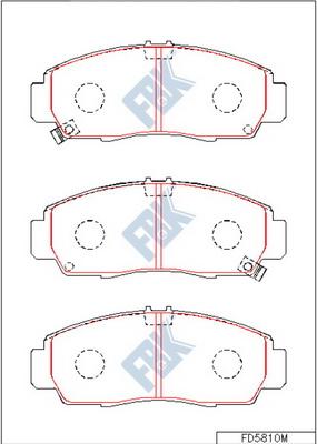 FBK FD5810M - Тормозные колодки, дисковые, комплект avtokuzovplus.com.ua