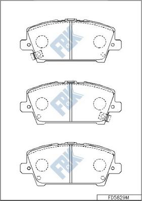 FBK FD5829M - Тормозные колодки, дисковые, комплект avtokuzovplus.com.ua