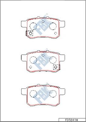 FBK FD5841M - Тормозные колодки, дисковые, комплект avtokuzovplus.com.ua