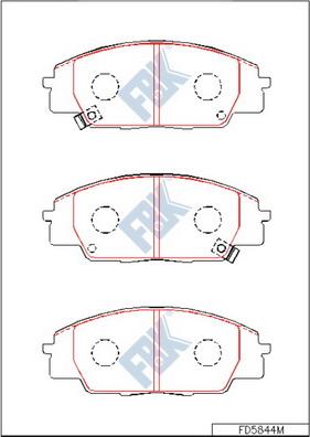 FBK FD5844M - Гальмівні колодки, дискові гальма autocars.com.ua