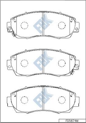 FBK FD5874M - Гальмівні колодки, дискові гальма autocars.com.ua