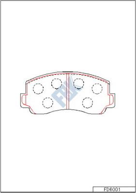 FBK FD6001 - Гальмівні колодки, дискові гальма autocars.com.ua