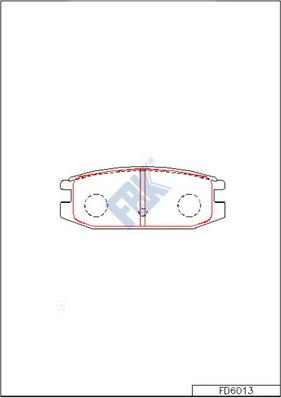 FBK FD6013 - Гальмівні колодки, дискові гальма autocars.com.ua