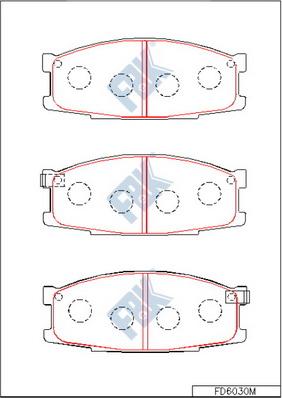 FBK FD6030M - Гальмівні колодки, дискові гальма autocars.com.ua