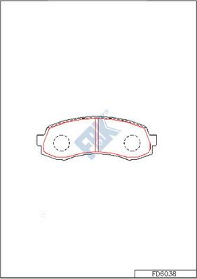 FBK FD6038 - Гальмівні колодки, дискові гальма autocars.com.ua