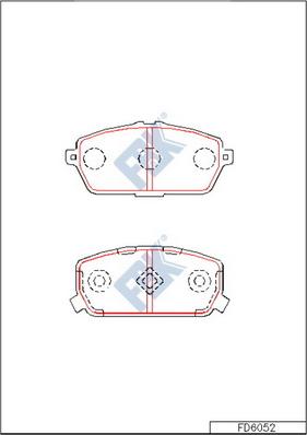 FBK FD6052 - Тормозные колодки, дисковые, комплект avtokuzovplus.com.ua