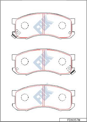 FBK FD6057M - Гальмівні колодки, дискові гальма autocars.com.ua