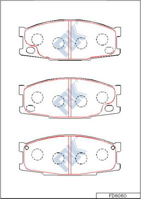 FBK FD6060 - Гальмівні колодки, дискові гальма autocars.com.ua