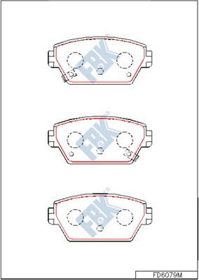 FBK FD6079M - Гальмівні колодки, дискові гальма autocars.com.ua