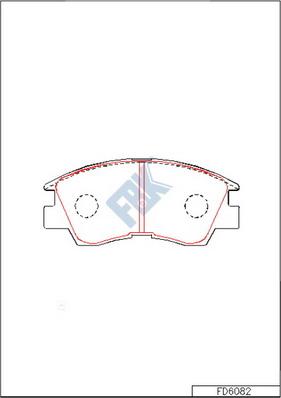 FBK FD6082 - Тормозные колодки, дисковые, комплект avtokuzovplus.com.ua