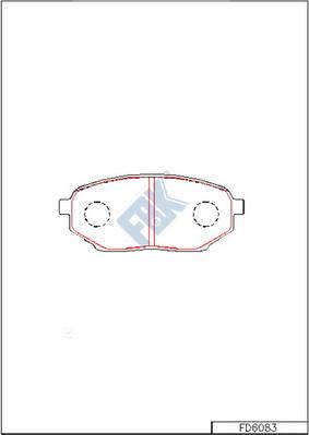 FBK FD6083 - Тормозные колодки, дисковые, комплект avtokuzovplus.com.ua