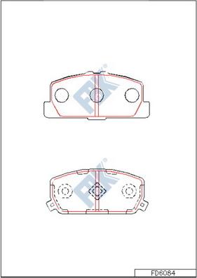 FBK FD6084 - Гальмівні колодки, дискові гальма autocars.com.ua