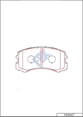 FBK FD6097 - Гальмівні колодки, дискові гальма autocars.com.ua